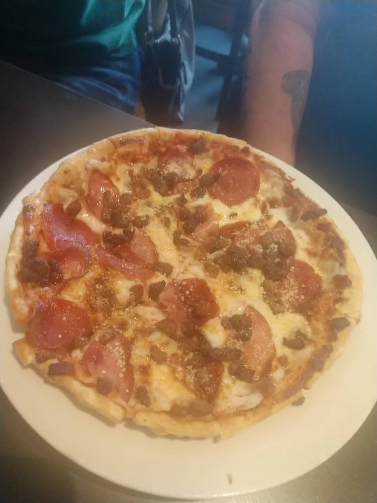 Small Meat Lovers Pizza with Thin Crust